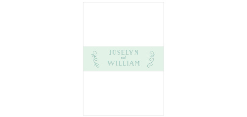 Keep your whimsical wedding stationery tidy with the Glowing Garden Belly Bands. 