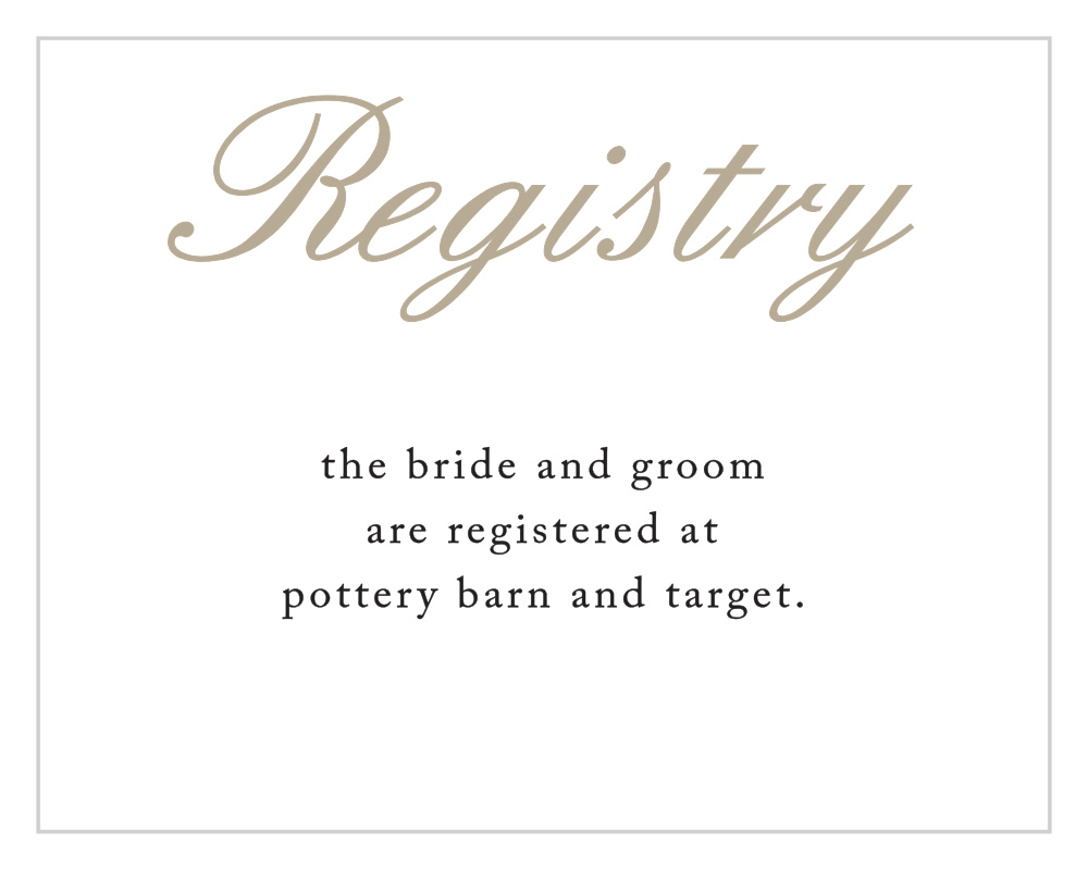 Rose Stamped Registry Cards