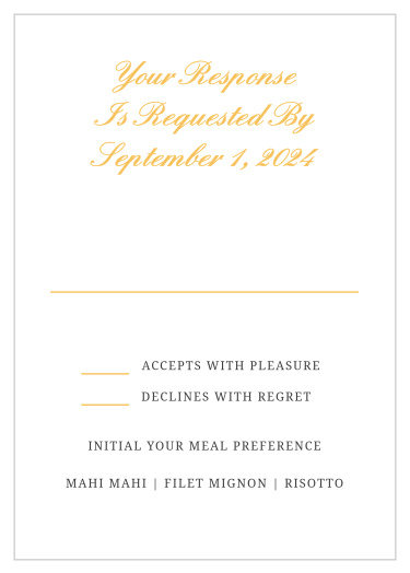 Request RSVP information with the Brilliant Banner Response Cards.