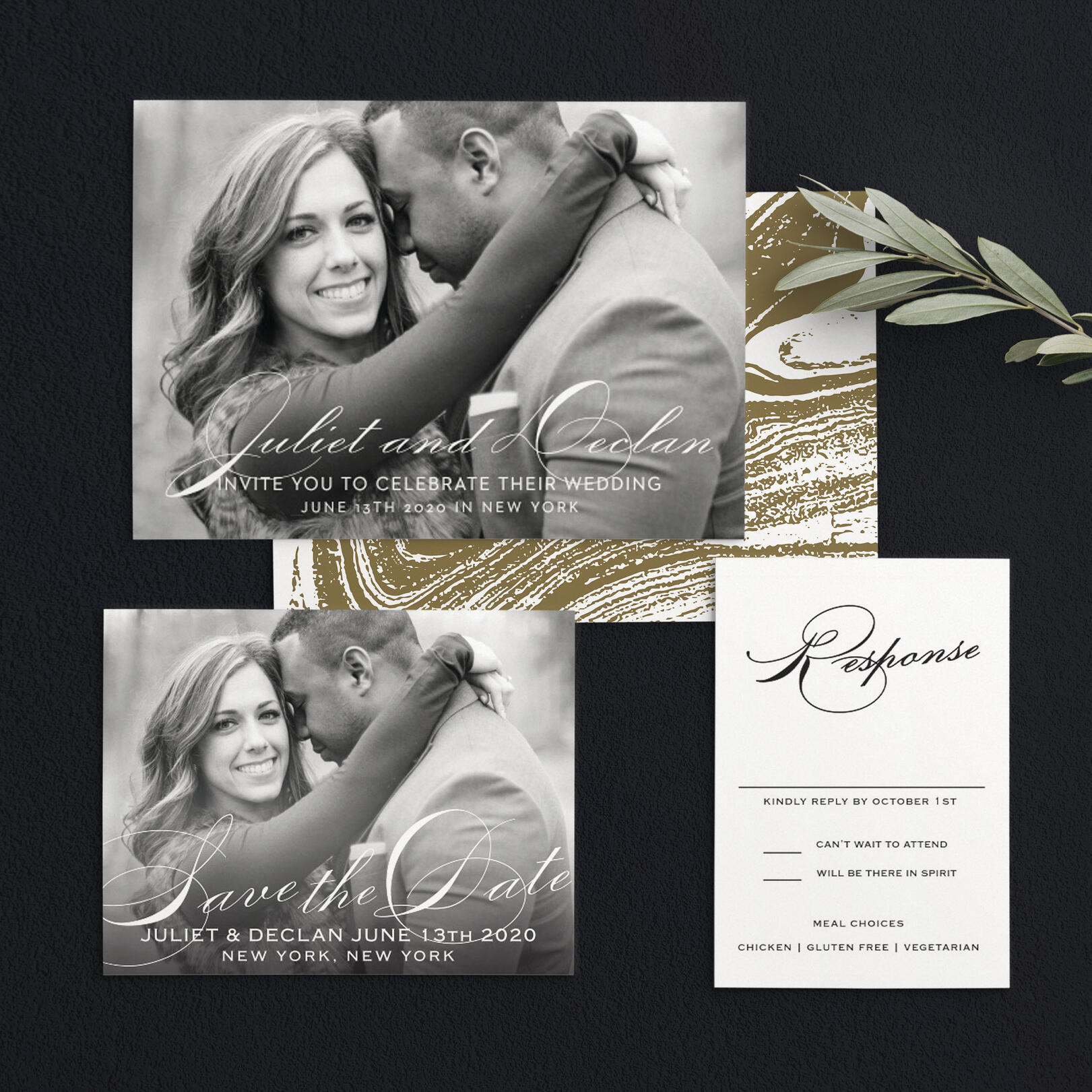 Classic Script Wedding Invitations