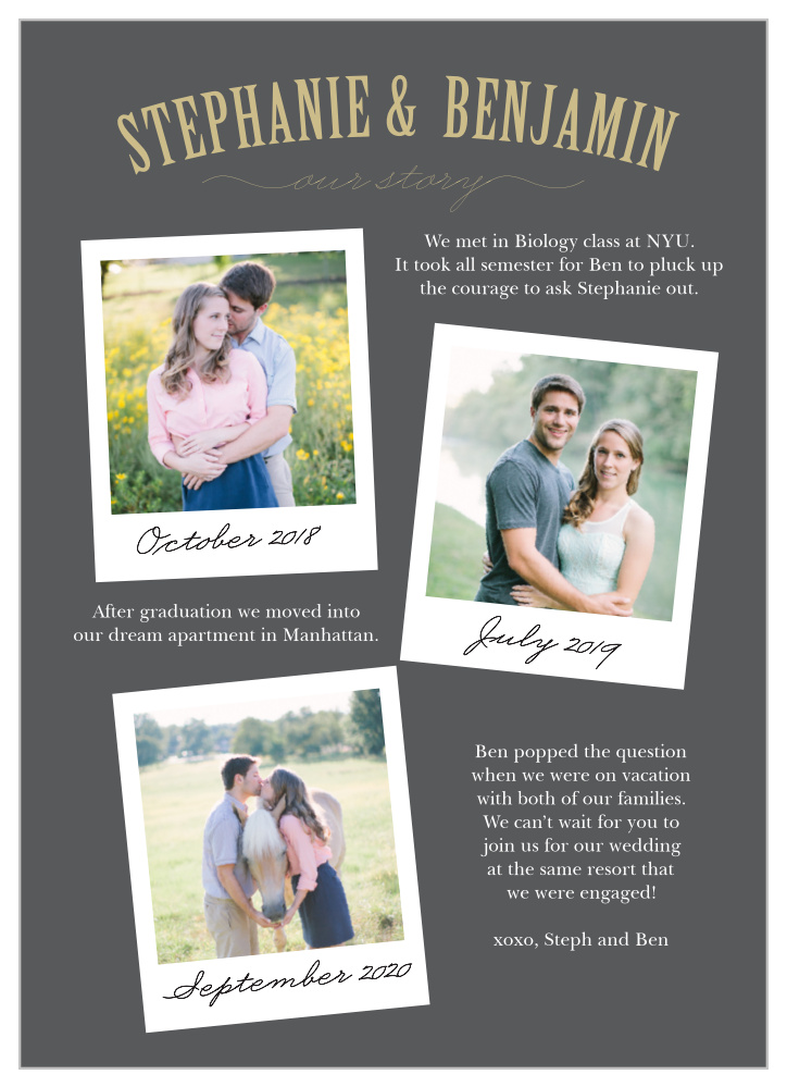Polaroid Story Wedding Invitations