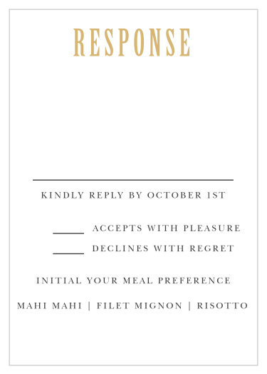 The clean and sophisticated style of the Polaroid Story Response Cards is excellent for collecting RSVPs.