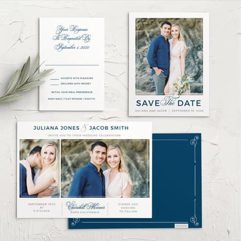 Contemporary Frame Wedding Invitations