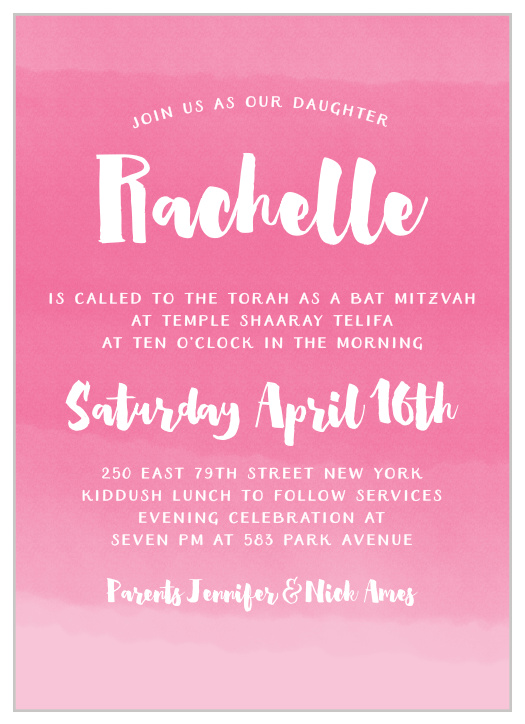Bat mitzvah invitations discount