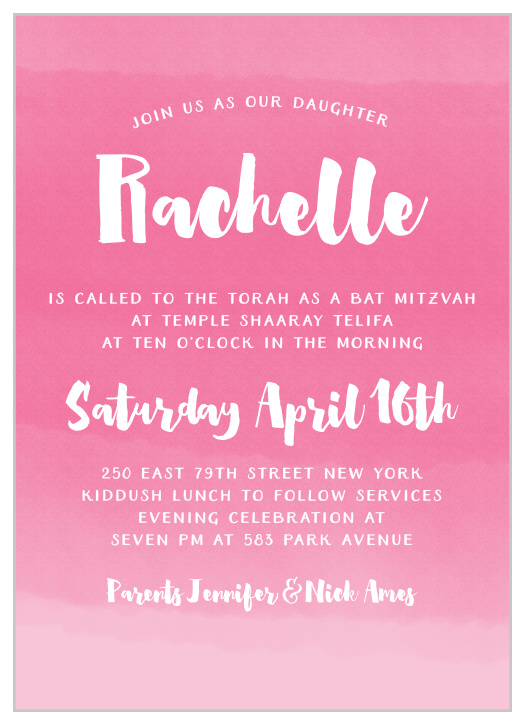 NEW Bat Mitzvah Invitations | Match Your Colors & Style Free!