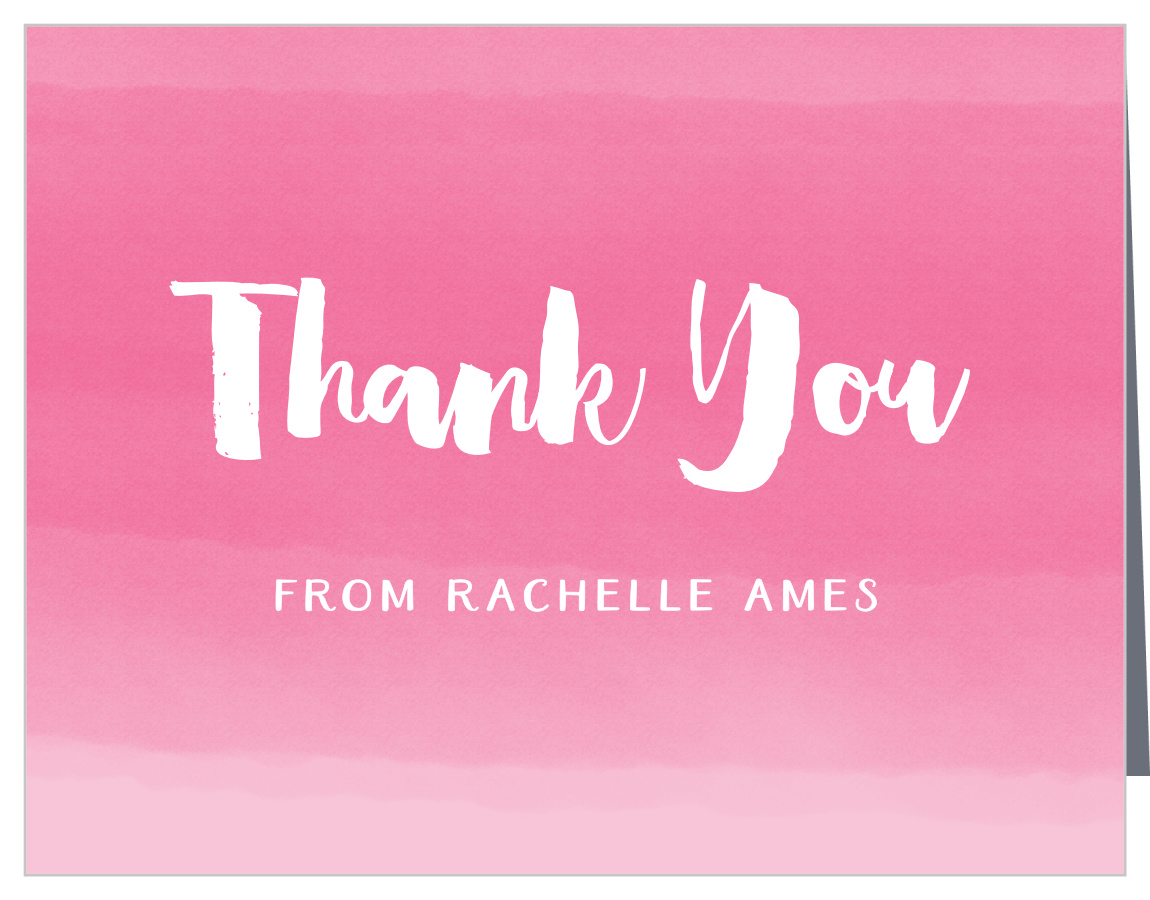 Watercolor Ombre Bat Mitzvah Thank You Cards