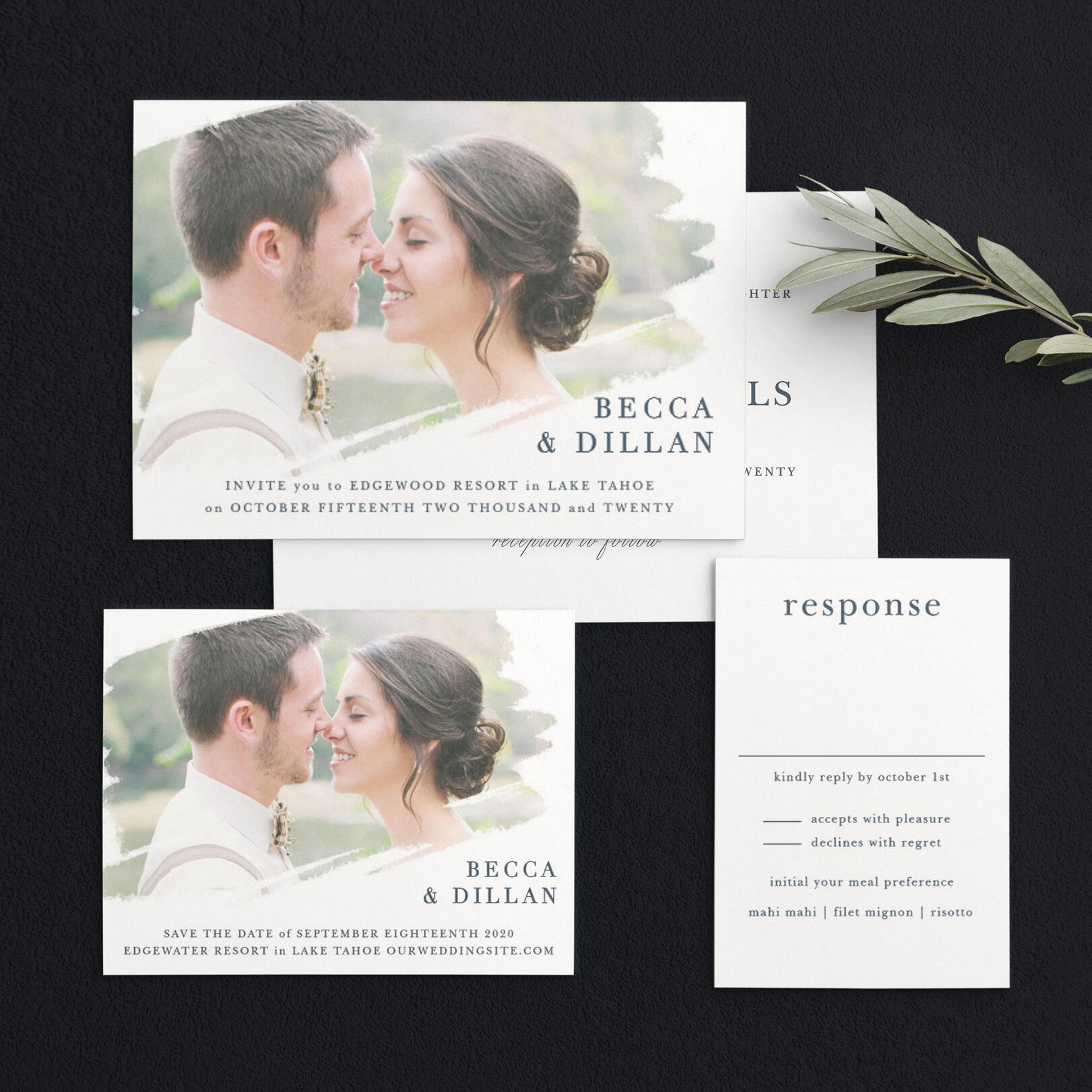 Brushstroke Bliss Wedding Invitations