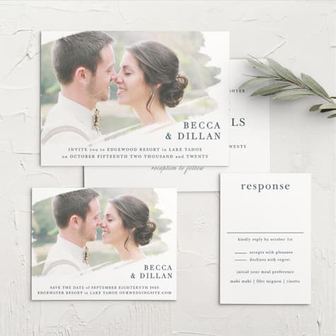 Brushstroke Bliss Wedding Invitations