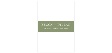 Keep your wedding stationery suite organized with the Brushstroke Bliss Belly Bands.