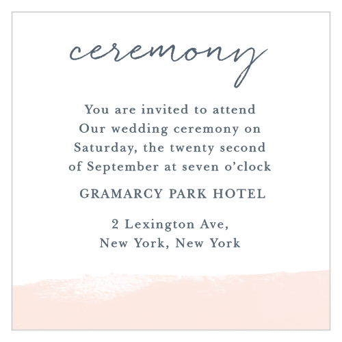 Make sure guests have all the information they need with the Brushed Frame Ceremony Cards. 
