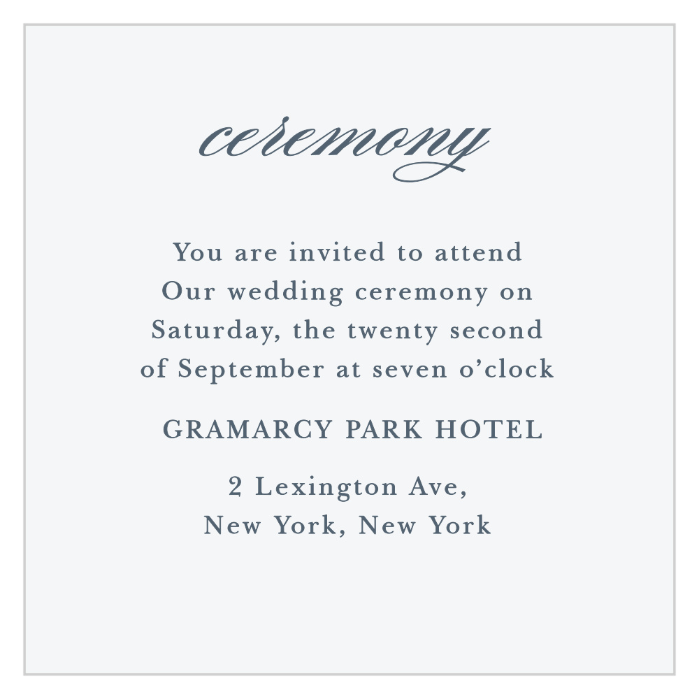 Incredibly Effortless Ceremony Cards