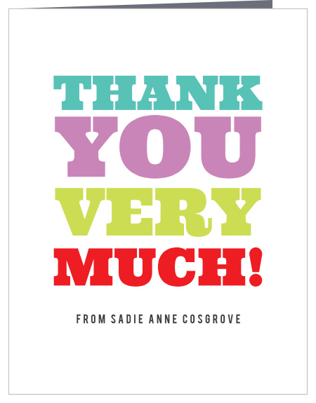 Let friends and family know how much you appreciate them with the Such Fun First Birthday Party Thank You Cards.