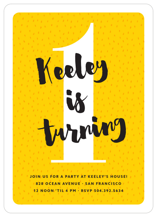 Design an invite to match your child’s individuality with the Happy Hipster First Birthday Invitations.