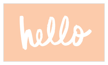 Stand out in a crowd of traditional business cards with the Bold Hello Business Cards.