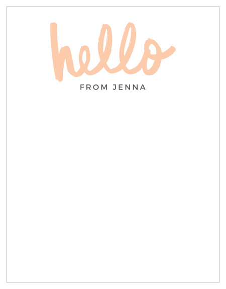 Create your fun but professional letterhead with the Bold Hello Business Stationery.