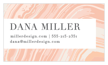 A classic pattern gets a modern update on the Marbled Paper Business Cards.