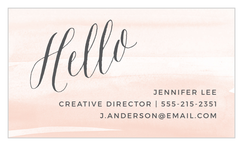 Painted Wash Business Cards
