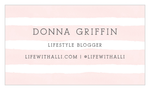 The Stripes Business Cards feature your information on a contemporary background of stripes.