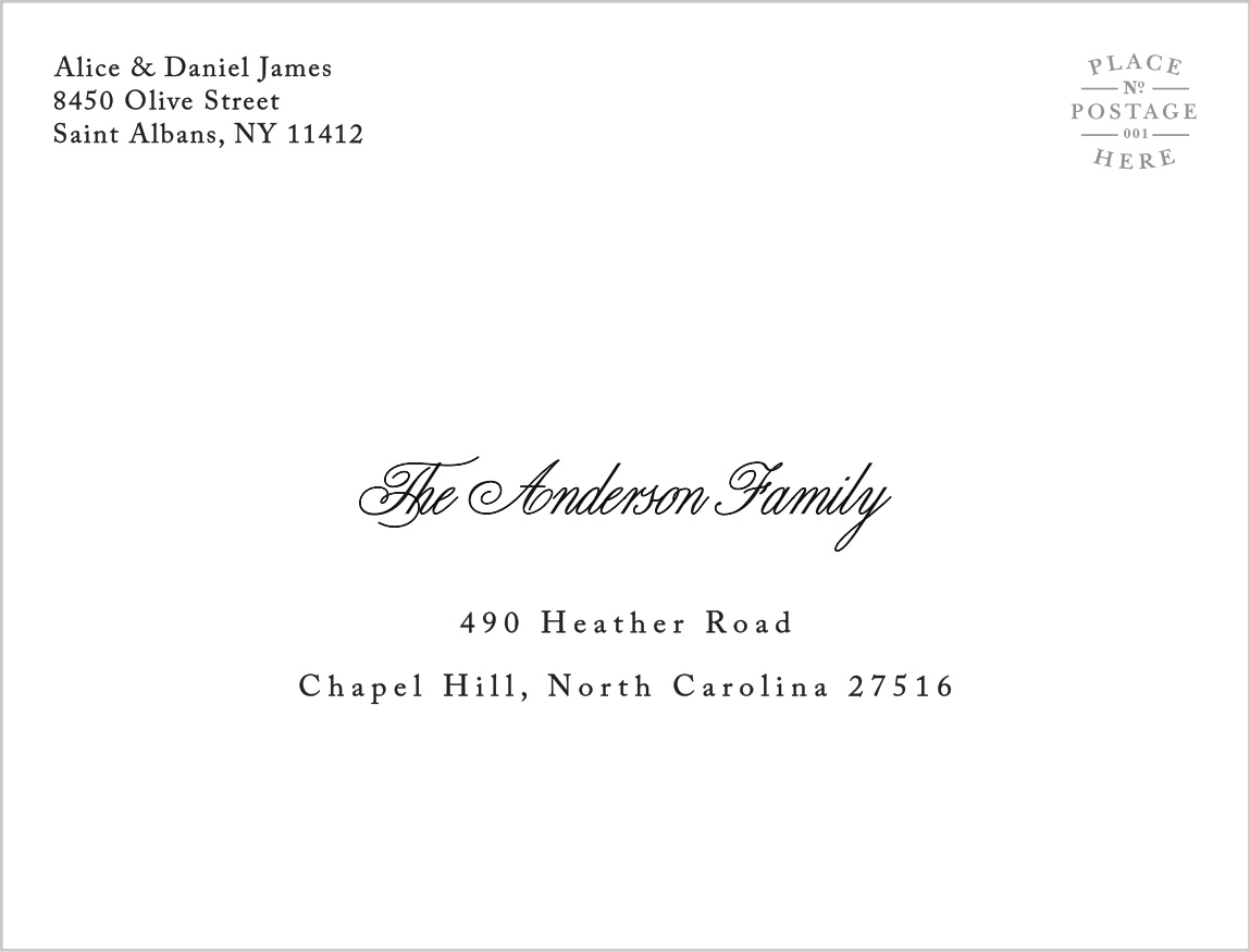 A2 Mailing Address Envelope