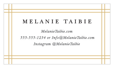 The Simple Frame Foil Business Cards' accents your information with a real gold or silver foil frame.