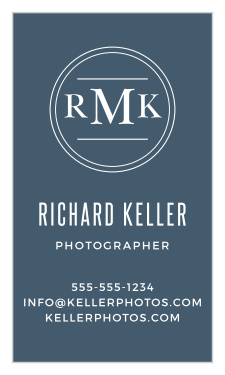Create professional cards that highlight your monogram with the Circle Monogram Business Cards.