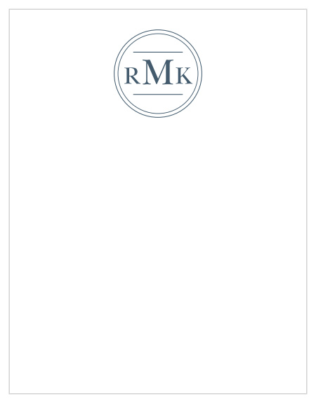 Turn your initials into your letterhead with the Circle Monogram Business Stationery.