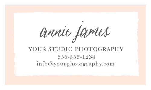 A soft, painterly style gives the Painted Border Business Cards an undeniable appeal.