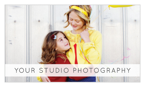 Use your photo to create professional branding with the Modern Family Business Cards.