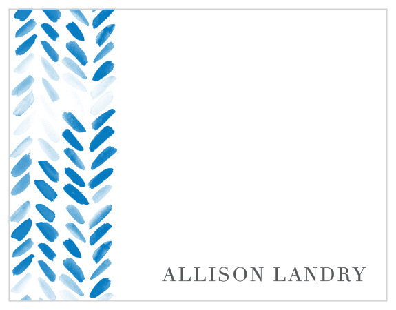 A beautiful brushstroke pattern decorates the left side of the Painted Chevron Business Stationery. 