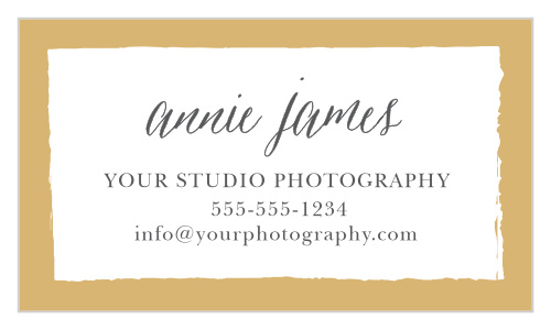 A soft, painterly style gives the Painted Border Foil Business Cards undeniable appeal.