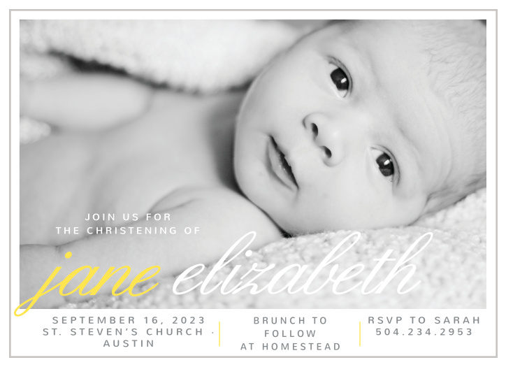 Create chic invitations for your child’s baptism with the La Moderne Baptism Invitations.