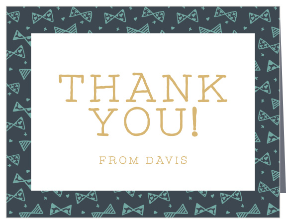Share your gratitude with the playful pattern of the Busy Bows Foil  Thank You Cards.