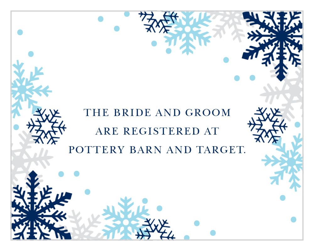 Shimmering Snowflakes Registry Cards