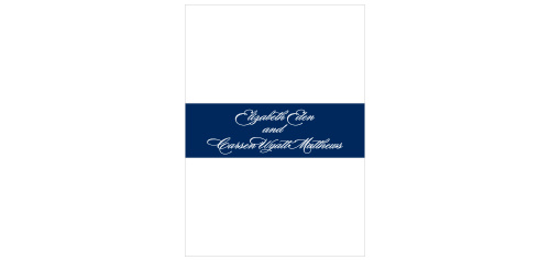 Bundle your winter wonderland themed wedding invitation suite with the Shimmering Snowflake Belly Bands.