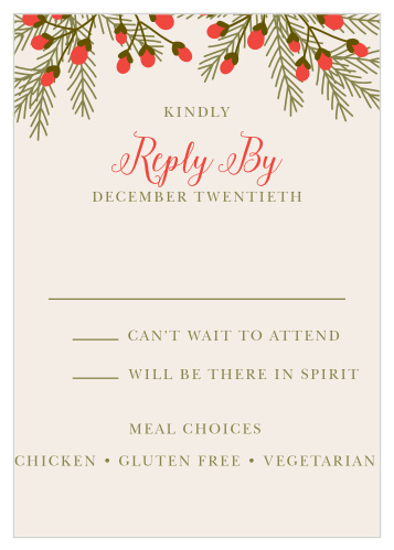 Pine Berries Response Cards