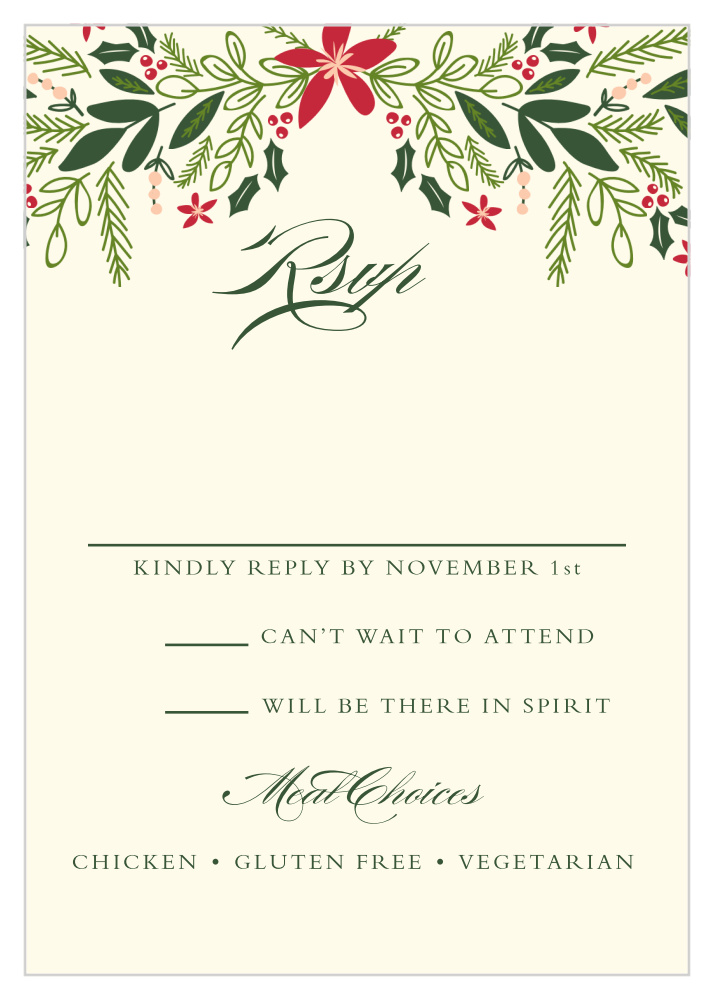 Holiday Bough Response Cards