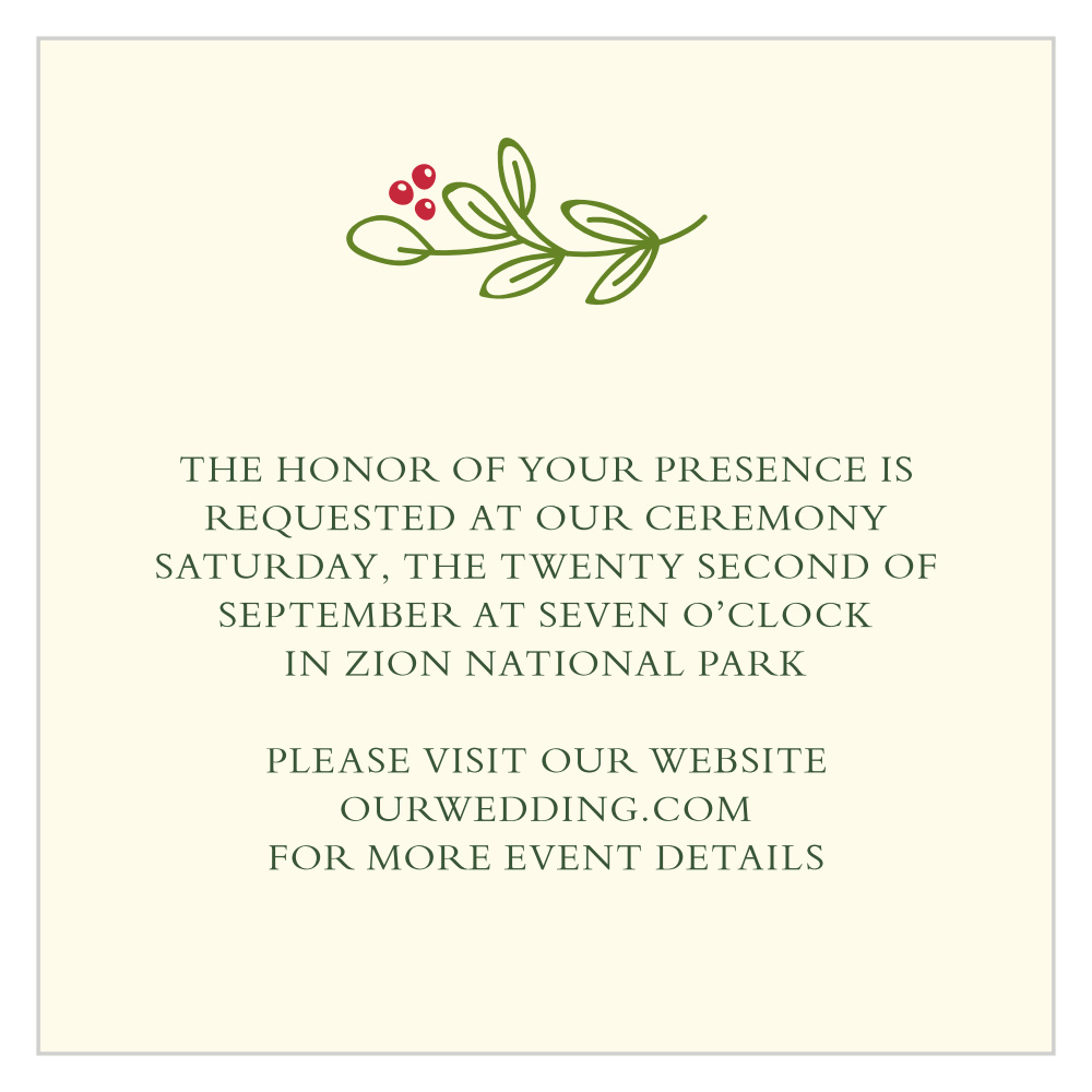Holiday Bough Ceremony Cards