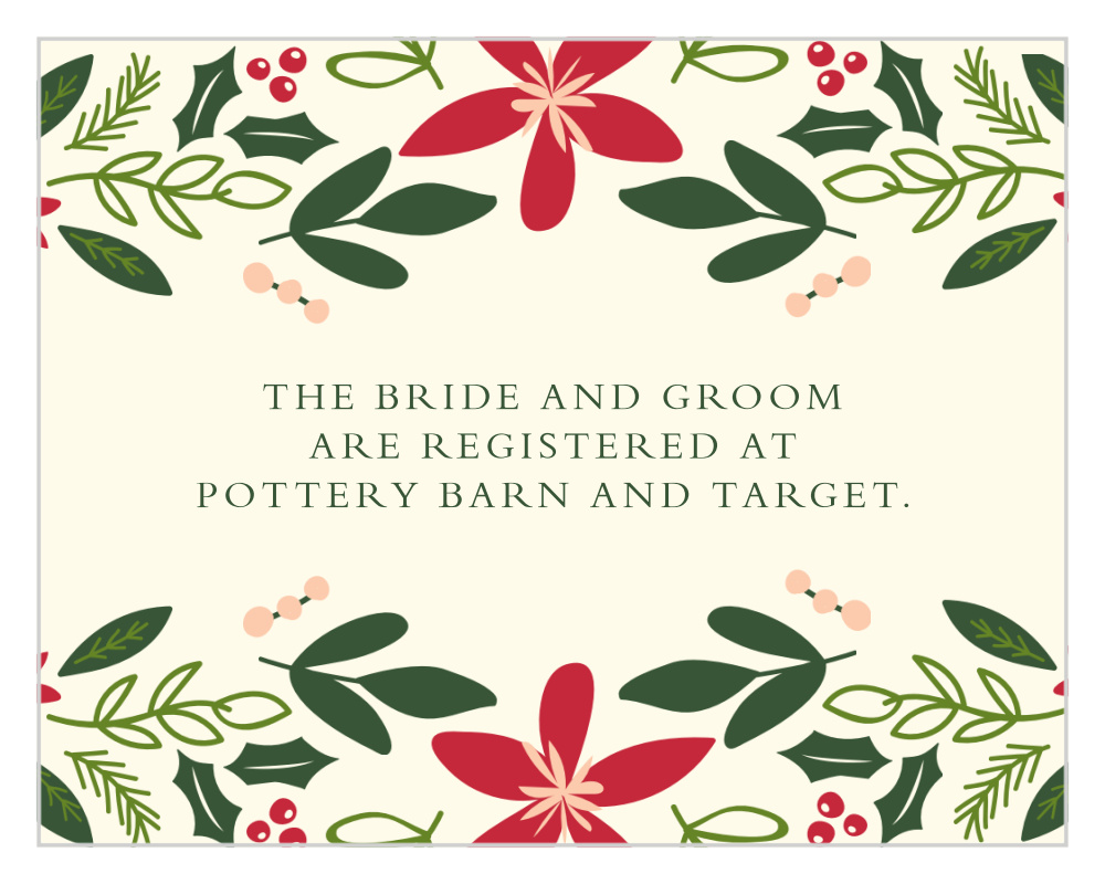 Holiday Bough Registry Cards