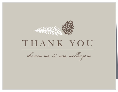 Pretty Pinecones Wedding Thank You Cards