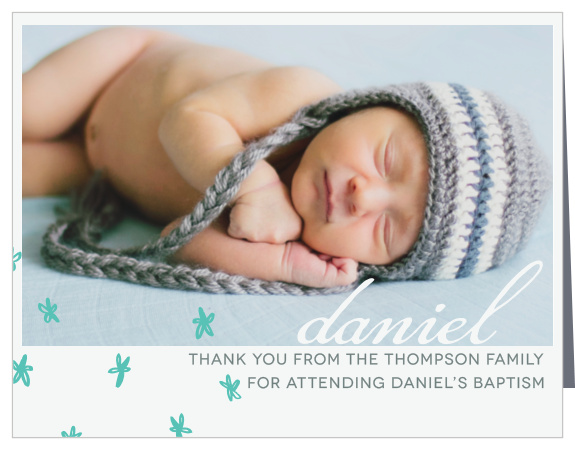 Send your thanks with the relaxed style of the Doodle Petal Boy Thank You Cards.