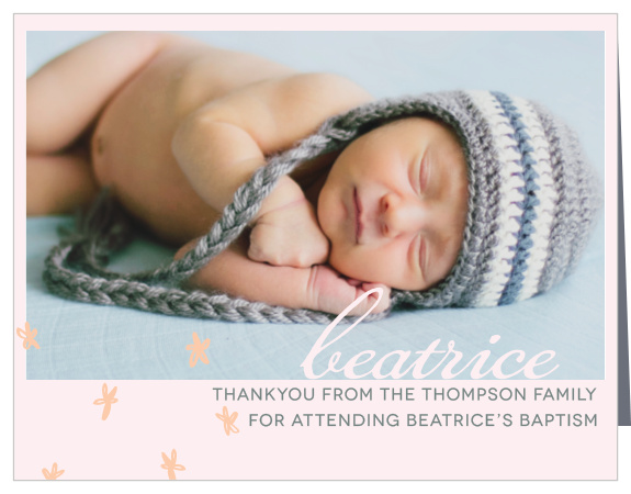 Send your thanks with the relaxed style of the Doodle Petal Girl Thank You Cards