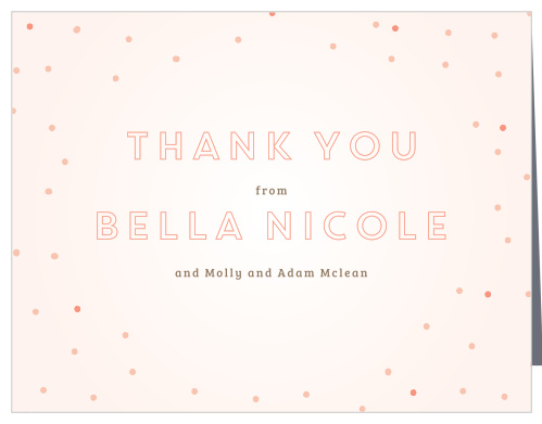 Convey your gratitude with the Dapper Dots Girl Thank You Cards.