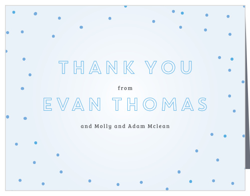 Convey your gratitude with the Dapper Dots Boy Thank You Cards.
