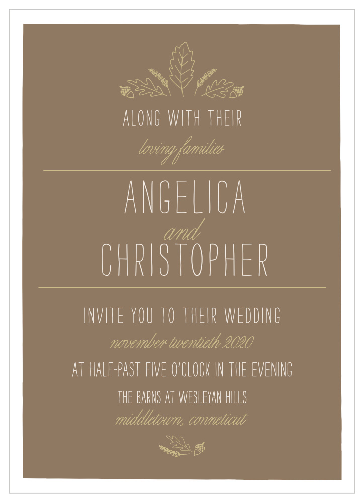 Elegant Autumn Wedding Invitations