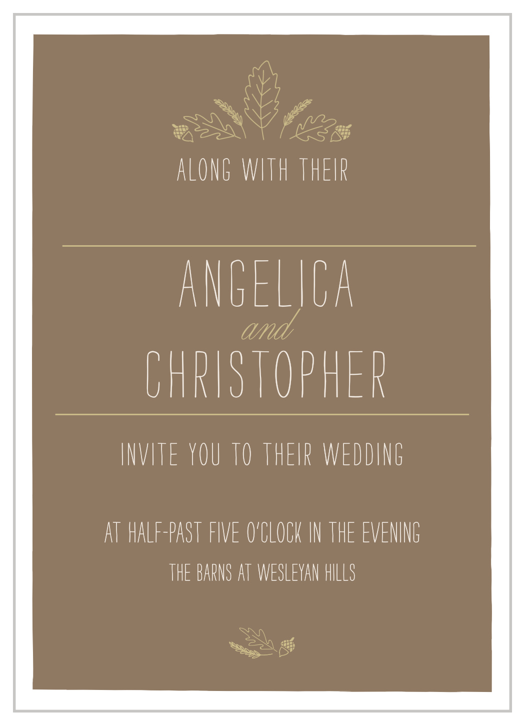 Elegant Autumn Wedding Invitations