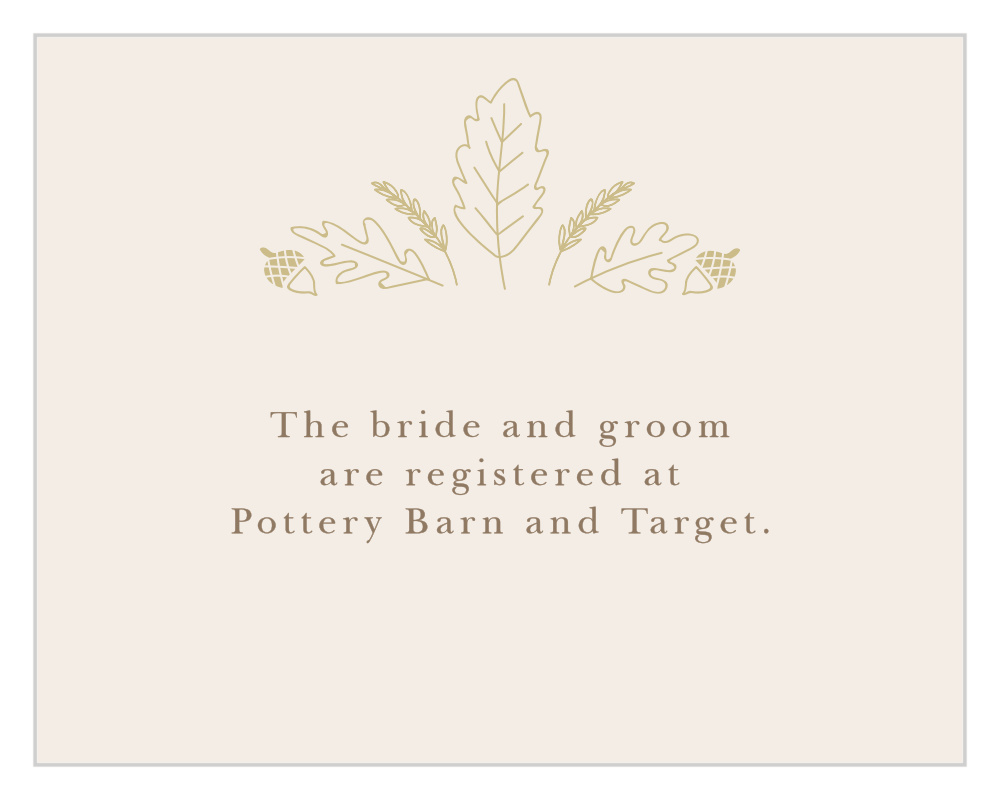 Elegant Autumn Registry Cards