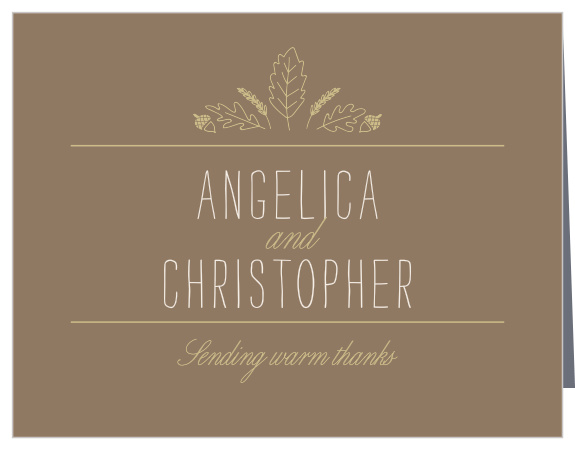 Send a warm thank you with the Elegant Autumn Thank You Cards.