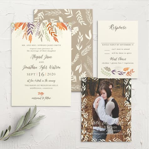 Fall Harvest Wedding Invitations
