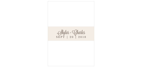 Bundle your autumn-themed wedding invitation suite together with the Falling Leaves Belly Bands.