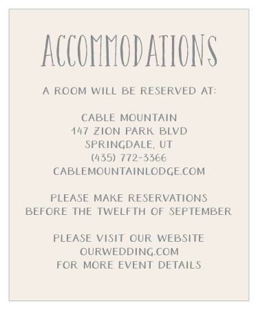 Ensure guests know where to stay with the Starfish Beach Accommodation Cards.